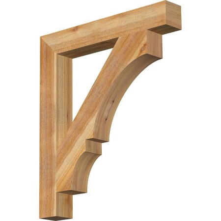 Balboa Block Rough Sawn Bracket, Western Red Cedar, 4W X 28D X 32H